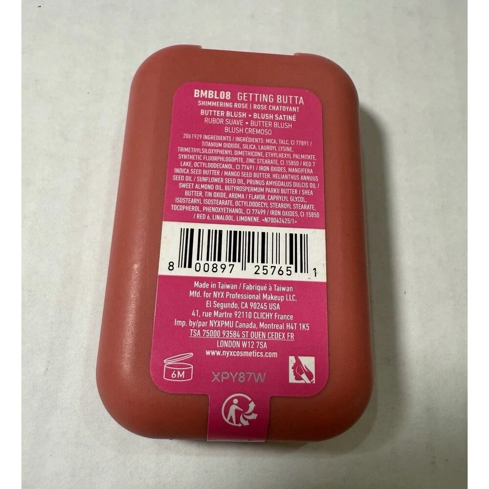NYX Makeup Buttermelt Blush BMBL08 GETTING BUTTA, Free Laura Geller Kabuki Brush